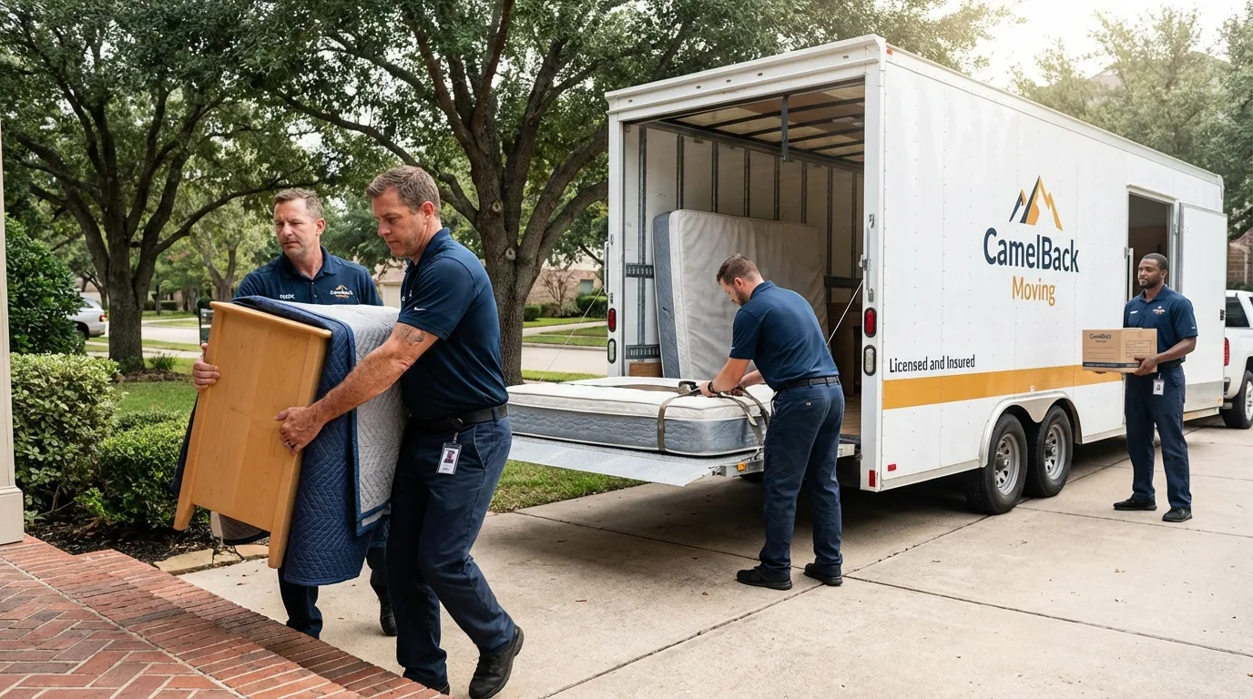 Crew loading residential truck for cross-state move from Hartsville, TN