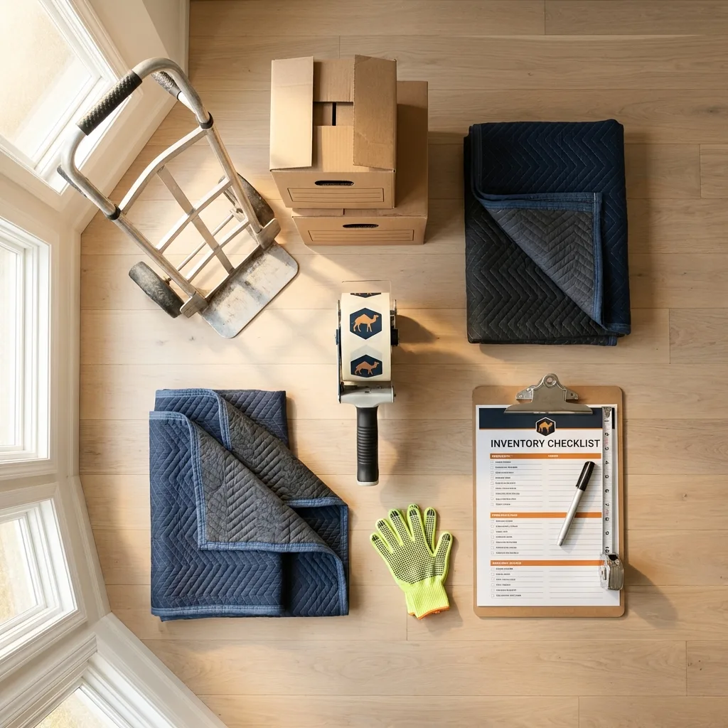 Professional moving supplies and packing materials layout for Hartsville residential relocations